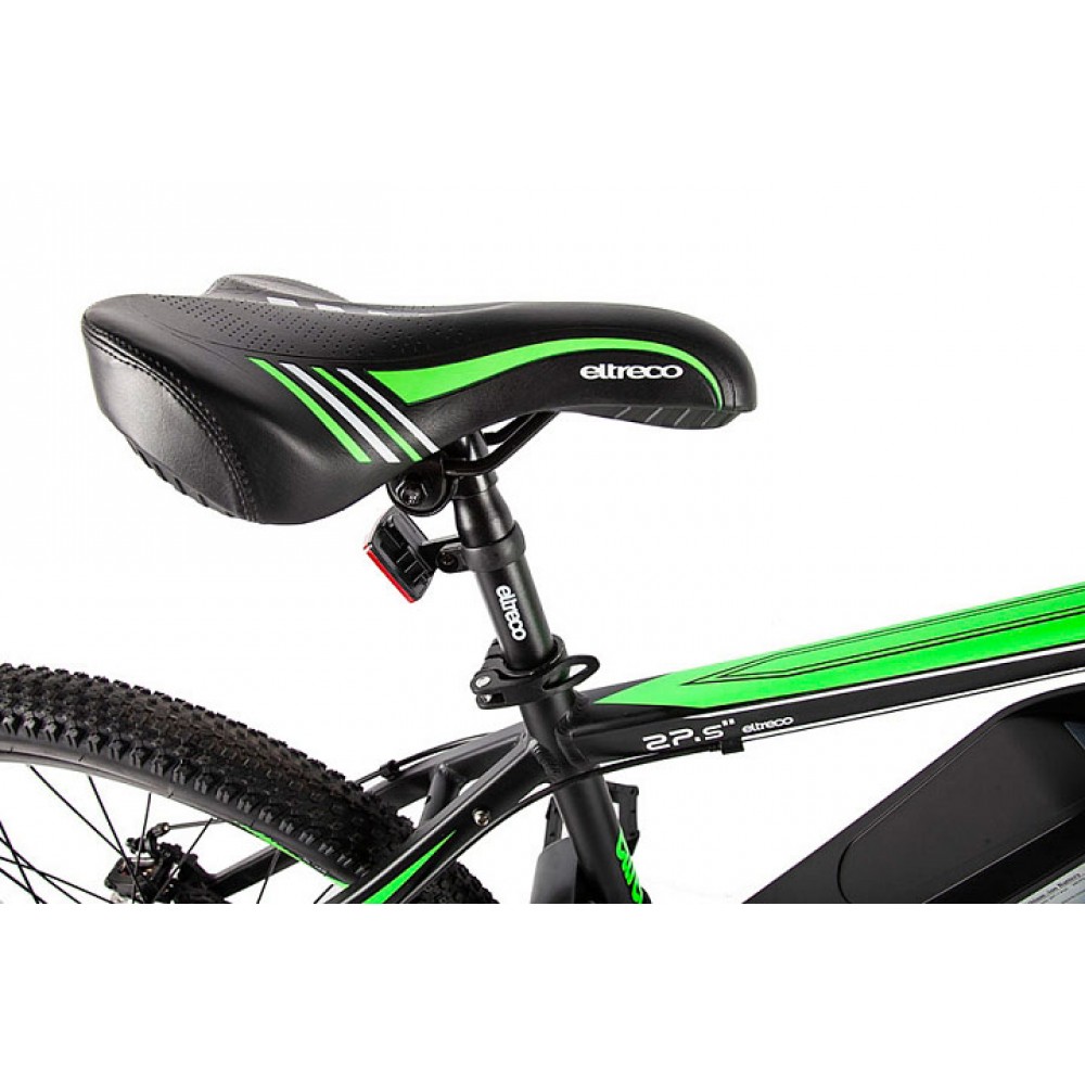 Электровелосипед велогибрид Eltreco XT 600 D (черно-зеленый) 6